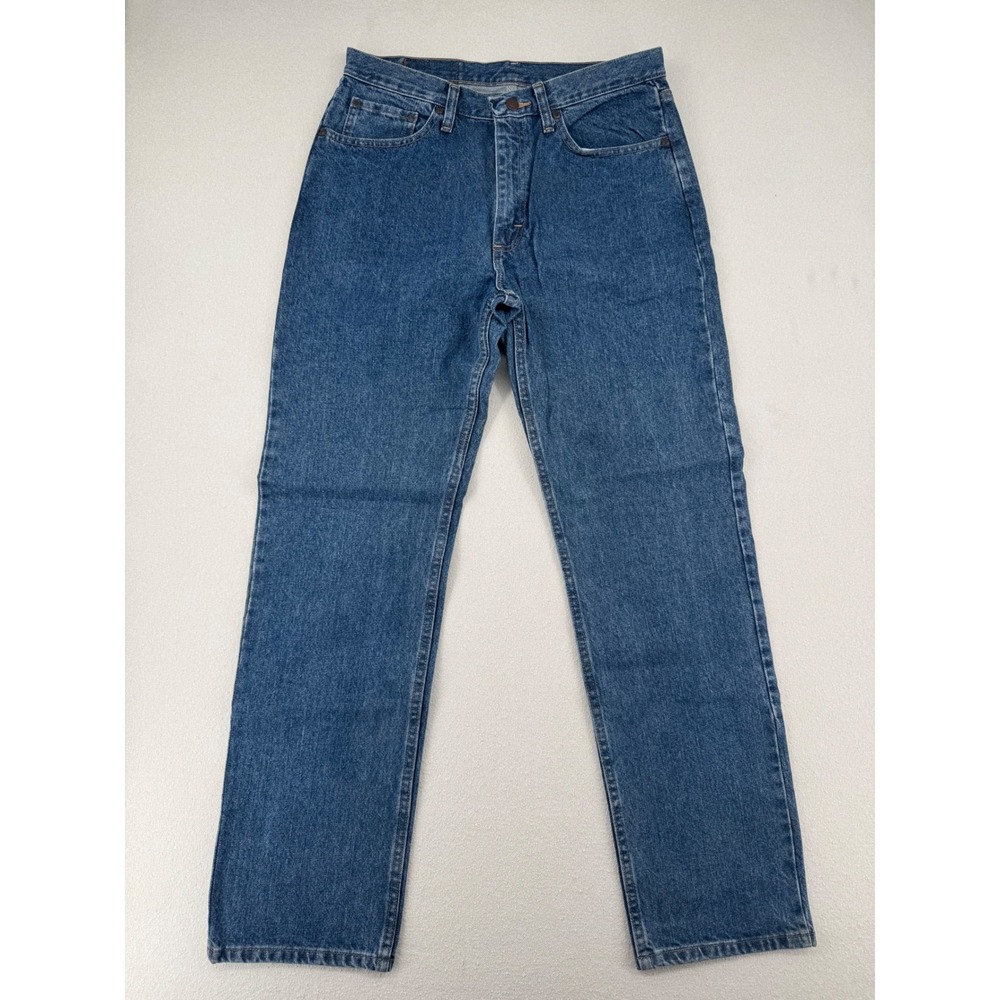 Wrangler‎ Mens Five Star Premium Denim Regular Fit Straight Leg Jeans Blue 33x32